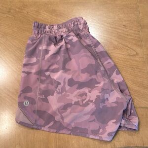 Lululemon Hotty Hot shorts purple camo
